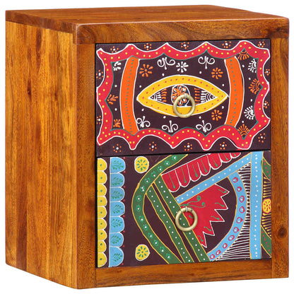 Nachttisch Wandmontiert Braun 35 x 30 x 40 cm Akazie Massivholz