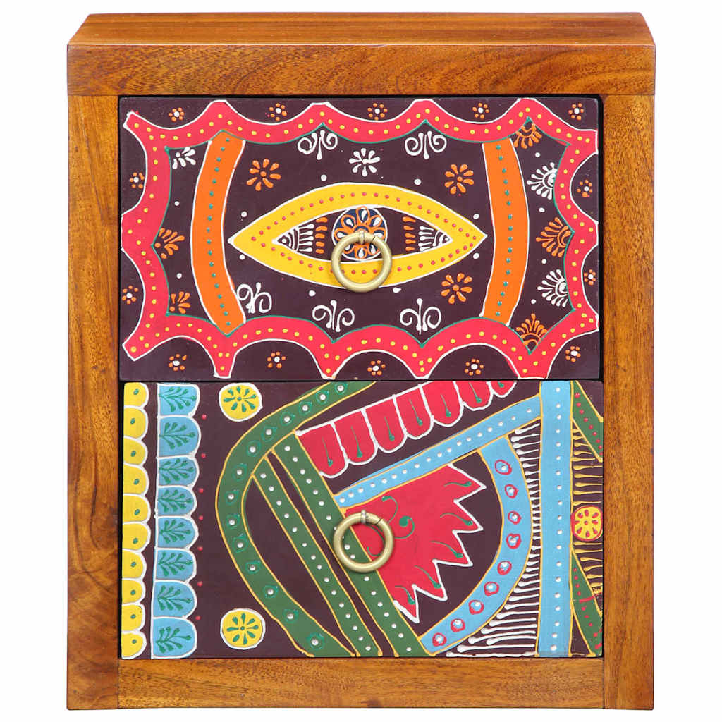 Nachttisch Wandmontiert Braun 35 x 30 x 40 cm Akazie Massivholz