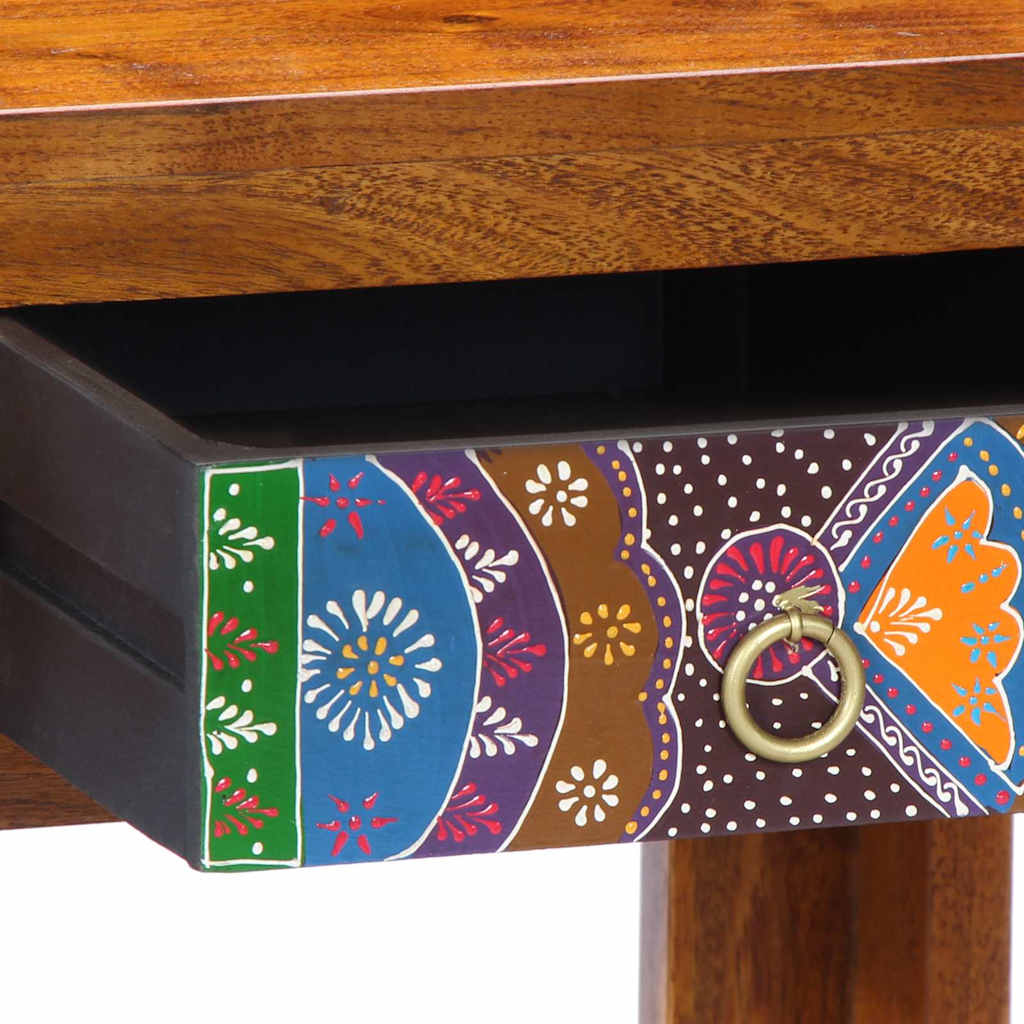 Schminktisch Braun 90 x 45 x 75 cm Massivholz Akazie