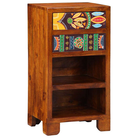 Telefontisch Braun 40 x 35 x 75 cm Massivholz Akazie