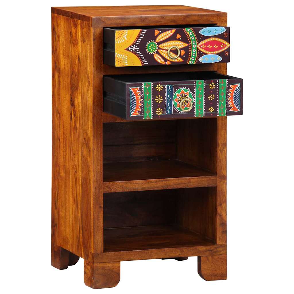 Telefontisch Braun 40 x 35 x 75 cm Massivholz Akazie