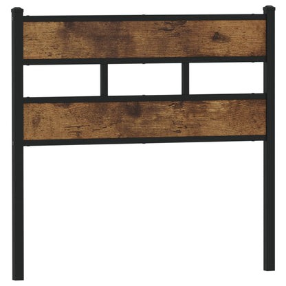 Sengegavl røget eg 100 cm jern og træmateriale