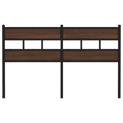 Kopfteil Braun Eichen-Optik 150 cm Stahl und Holzwerkstoff