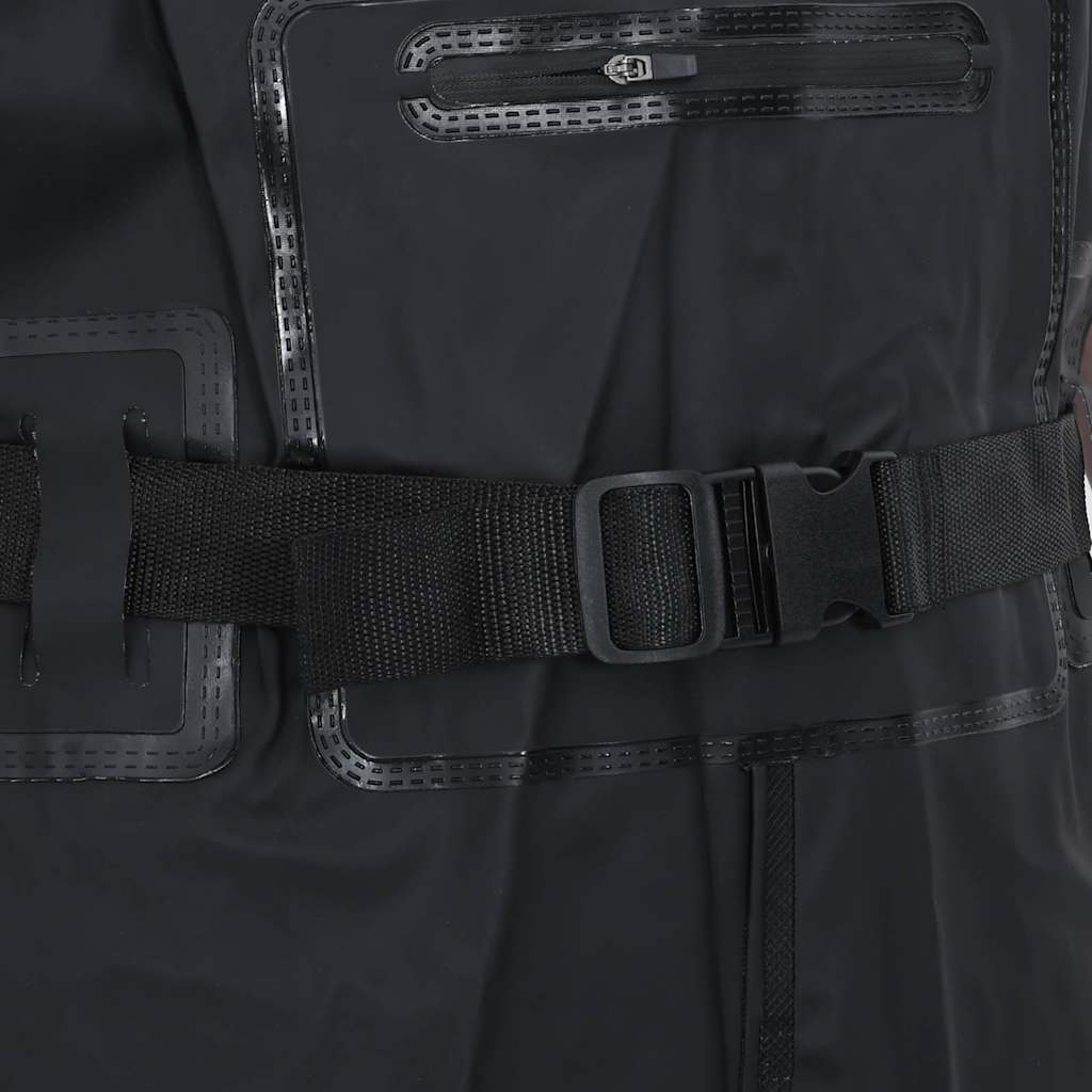 Waders med støvler og bælte sort str. 39