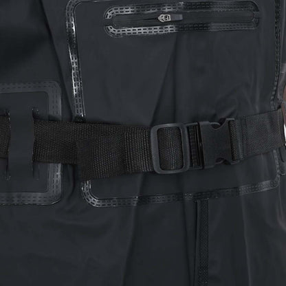 Waders med støvler og bælte sort str. 39