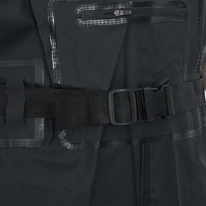 Wathose mit Stiefeln und Gürtel Schwarz Größe 40