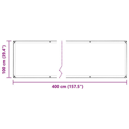 Transparente Plane mit Ösen 1x4 m Polyethylen