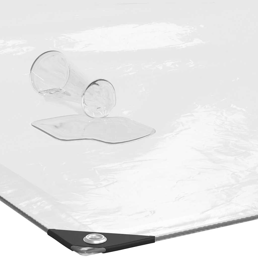 Transparente Plane mit Ösen 1x8 m Polyethylen