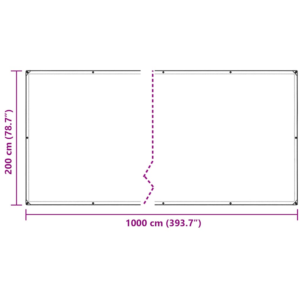 Transparente Plane mit Ösen 2x10 m Polyethylen