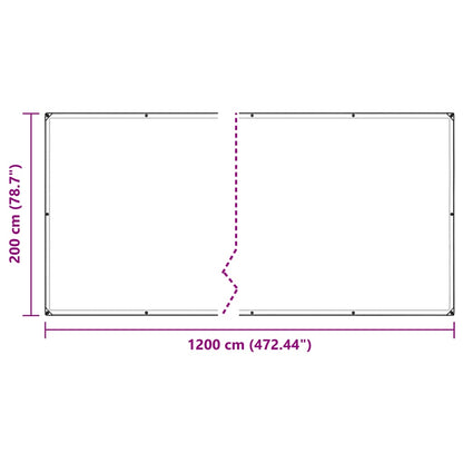Transparente Plane mit Ösen 2x12 m Polyethylen