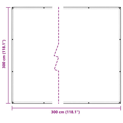 Transparente Plane mit Ösen 3x3 m Polyethylen