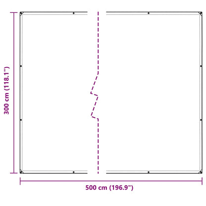 Transparente Plane mit Ösen 3x5 m Polyethylen