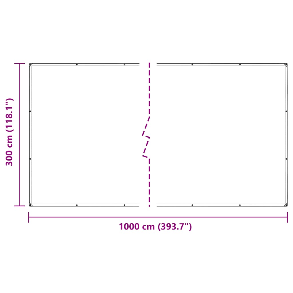 Transparente Plane mit Ösen 3x10 m Polyethylen
