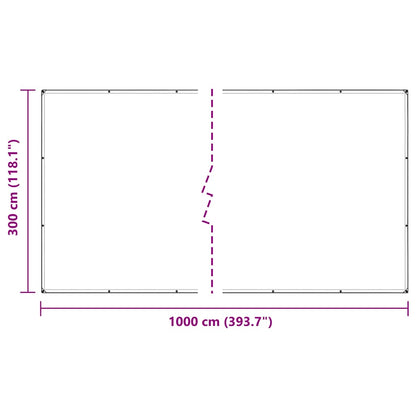 Transparente Plane mit Ösen 3x10 m Polyethylen