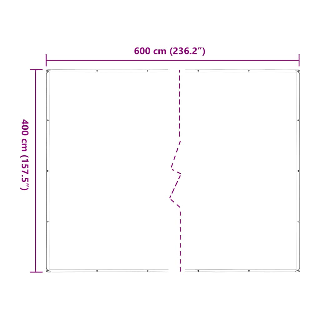 Transparente Plane mit Ösen 4x6 m Polyethylen