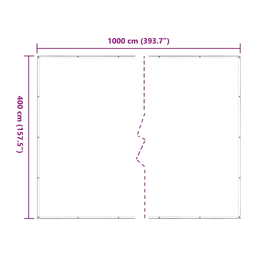 Transparente Plane mit Ösen 4x10 m Polyethylen