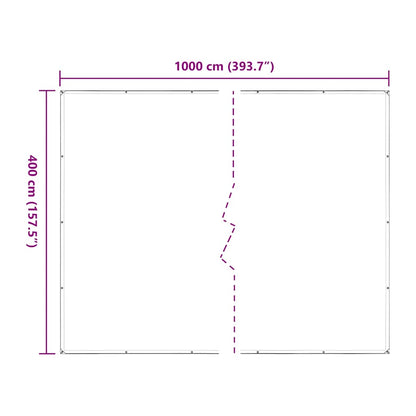 Transparente Plane mit Ösen 4x10 m Polyethylen