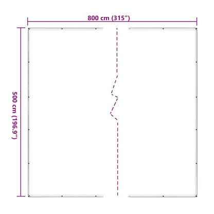 Transparente Plane mit Ösen 5x8 m Polyethylen