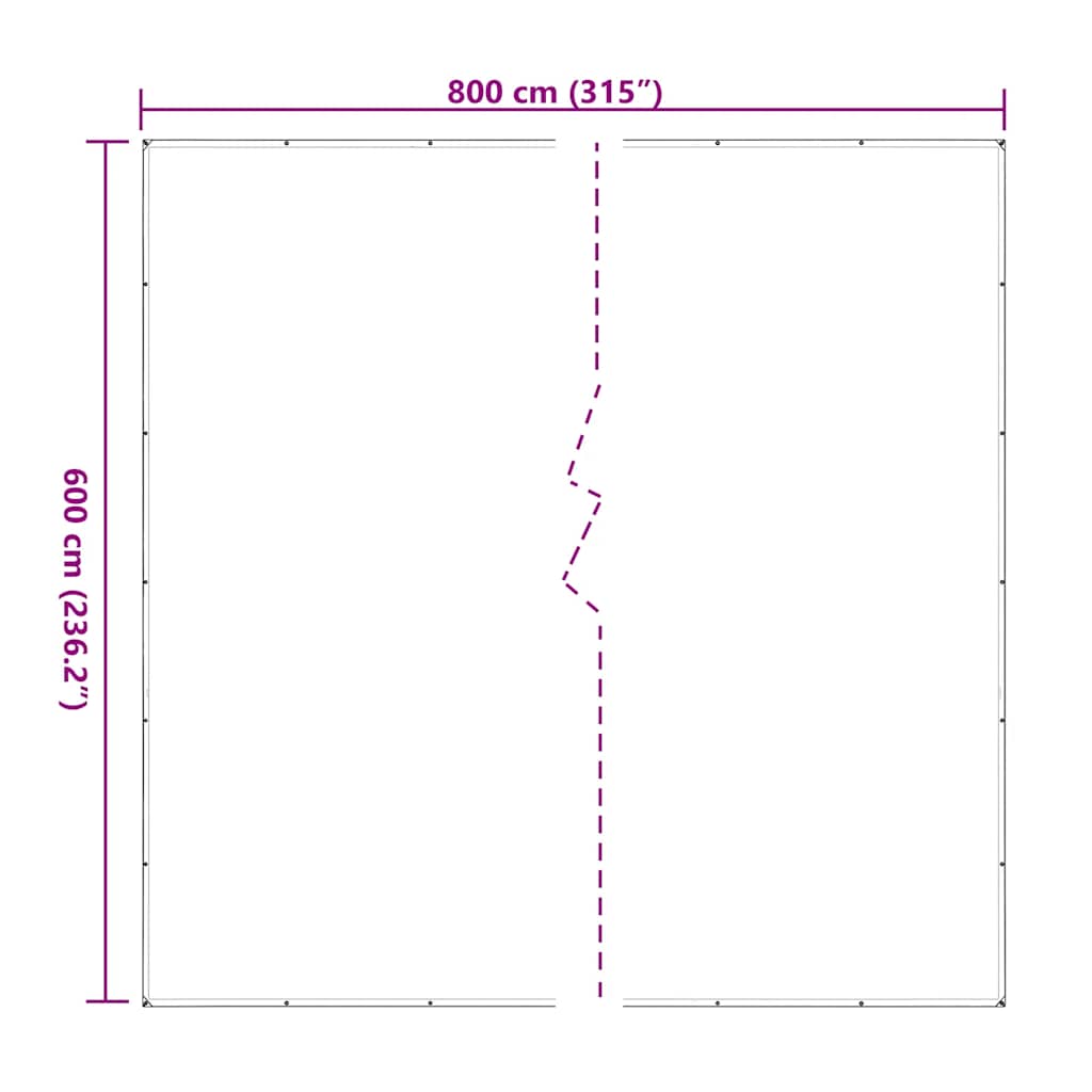 Transparente Plane mit Ösen 6x8 m Polyethylen