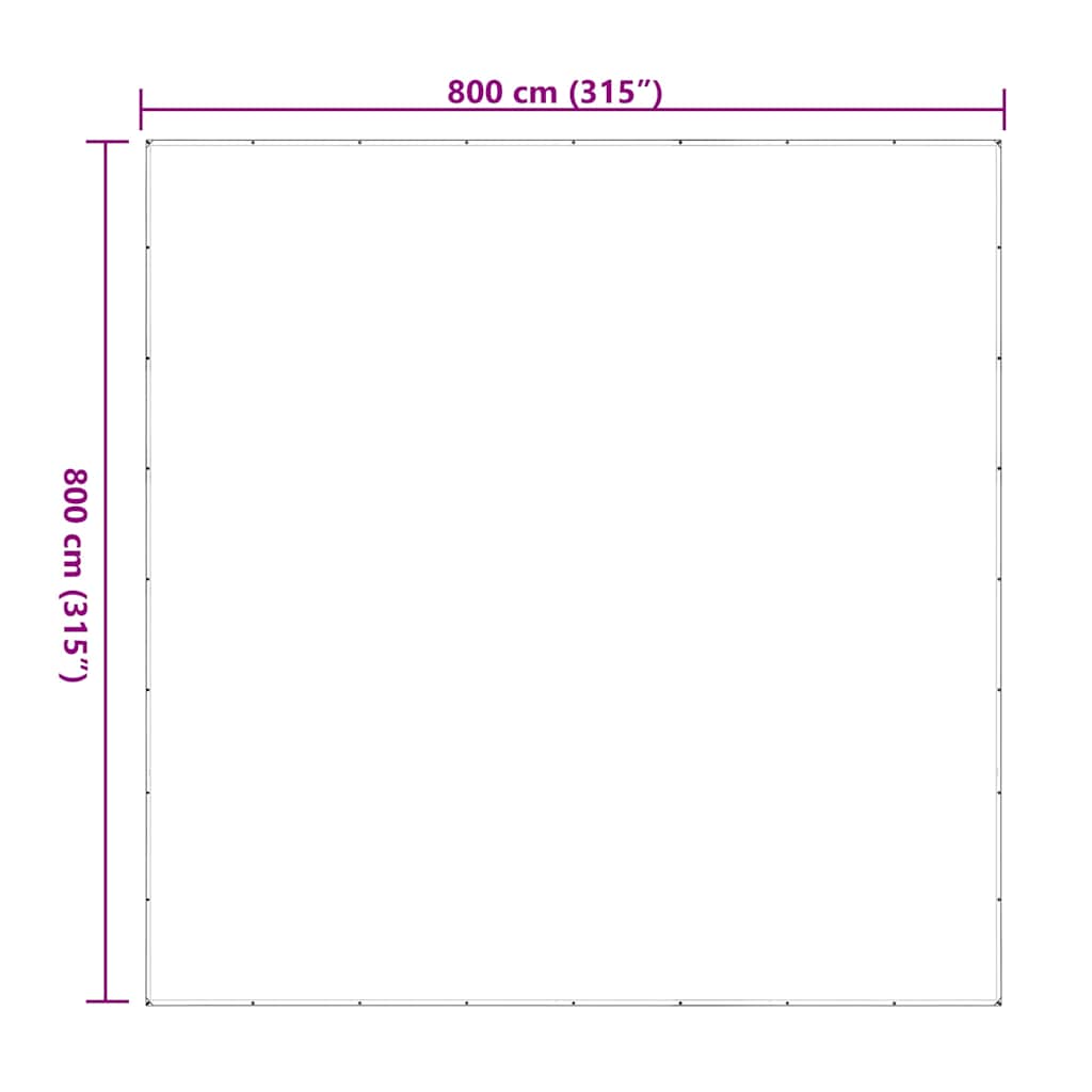 Transparente Plane mit Ösen 8x8 m Polyethylen