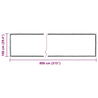 Transparente Plane mit Ösen 1x8 m Polyethylen