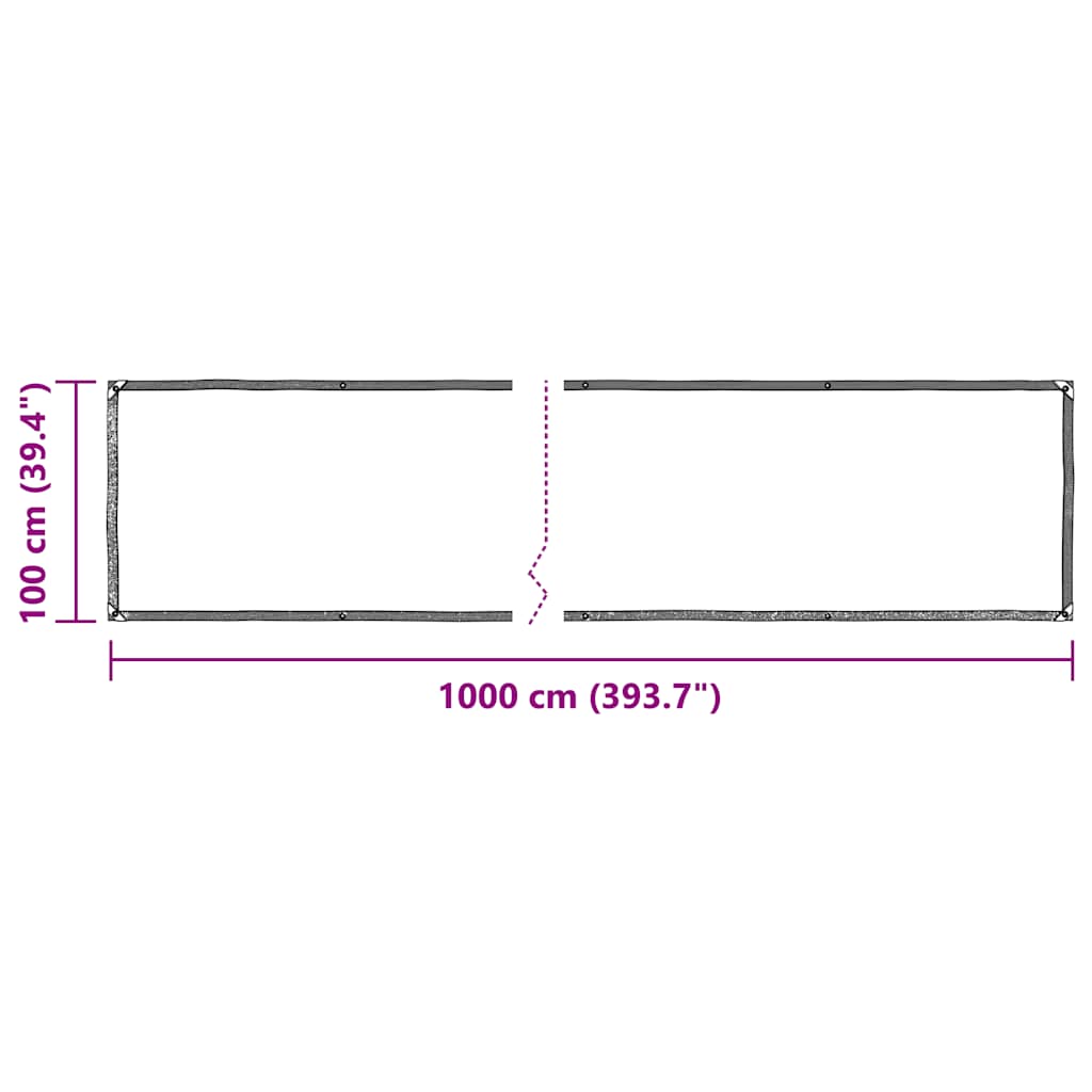 Transparente Plane mit Ösen 1x10 m Polyethylen