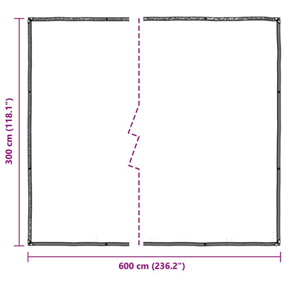 Transparente Plane mit Ösen 3x6 m Polyethylen