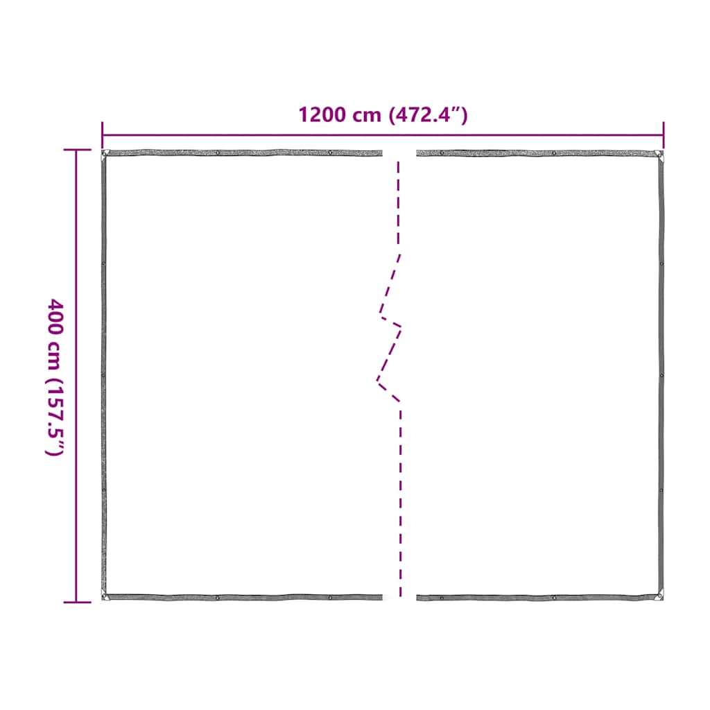 Transparente Plane mit Ösen 4x12 m Polyethylen