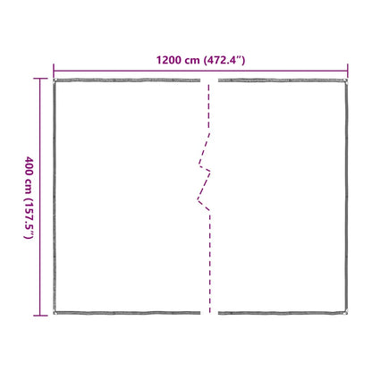 Transparente Plane mit Ösen 4x12 m Polyethylen