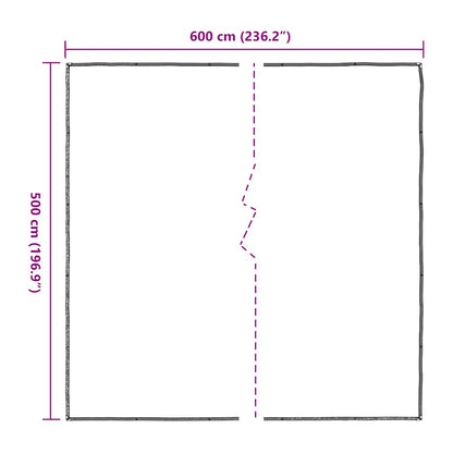 Transparente Plane mit Ösen 5x6 m Polyethylen