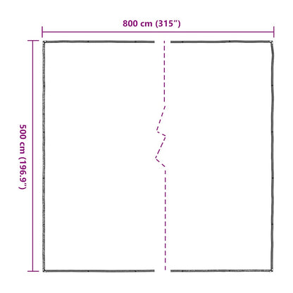 Transparente Plane mit Ösen 5x8 m Polyethylen