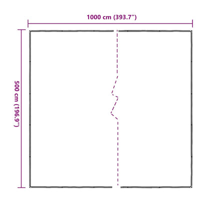 Transparente Plane mit Ösen 5x10 m Polyethylen