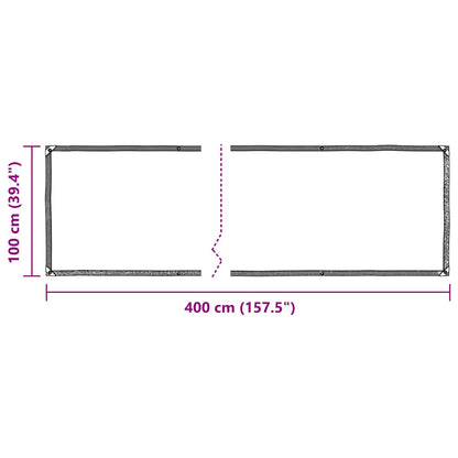 Transparente Plane mit Ösen 1x4 m PVC