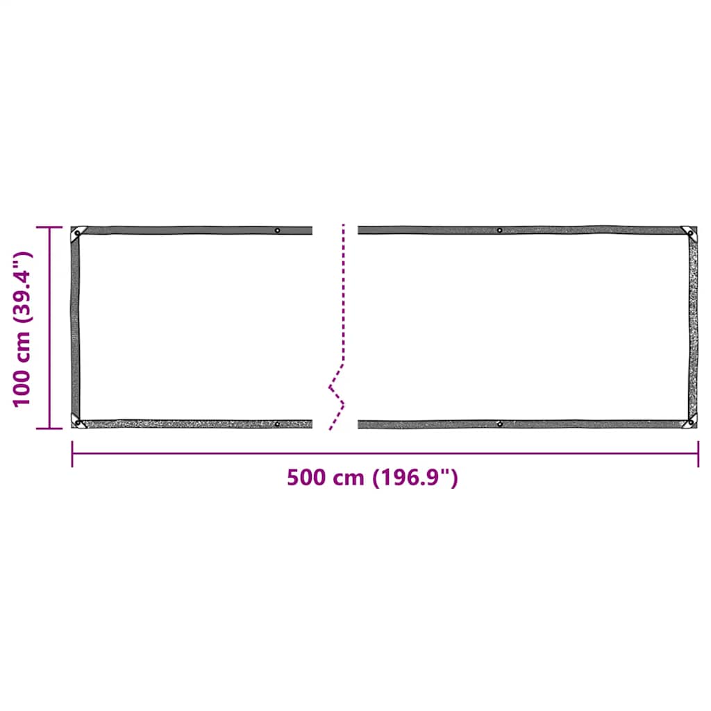 Transparente Plane mit Ösen 1x5 m PVC