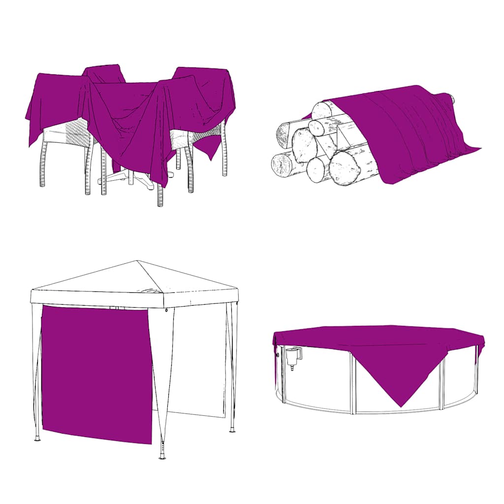 Transparente Plane mit Ösen 2x3 m PVC