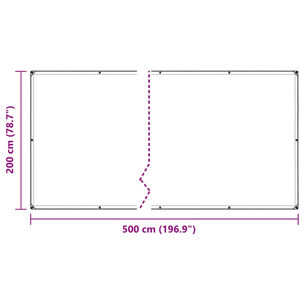 Transparente Plane mit Ösen 2x5 m PVC