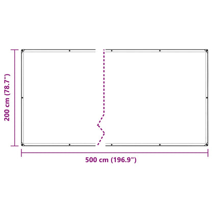 Transparente Plane mit Ösen 2x5 m PVC