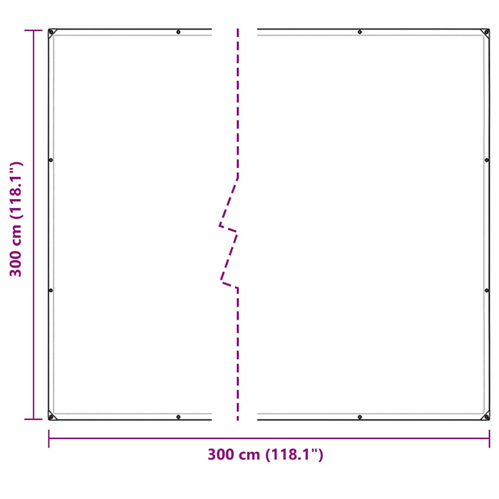 Transparente Plane mit Ösen 3x3 m PVC