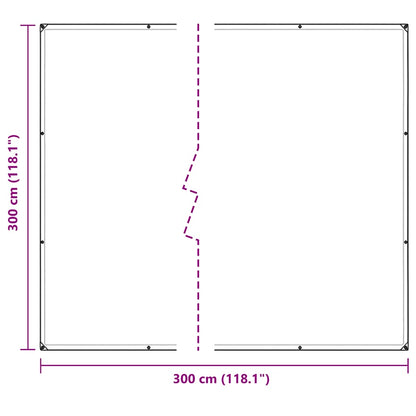 Transparente Plane mit Ösen 3x3 m PVC