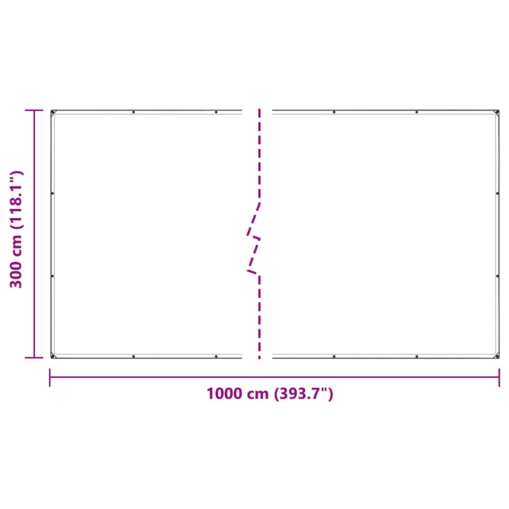 Transparente Plane mit Ösen 3x10 m PVC