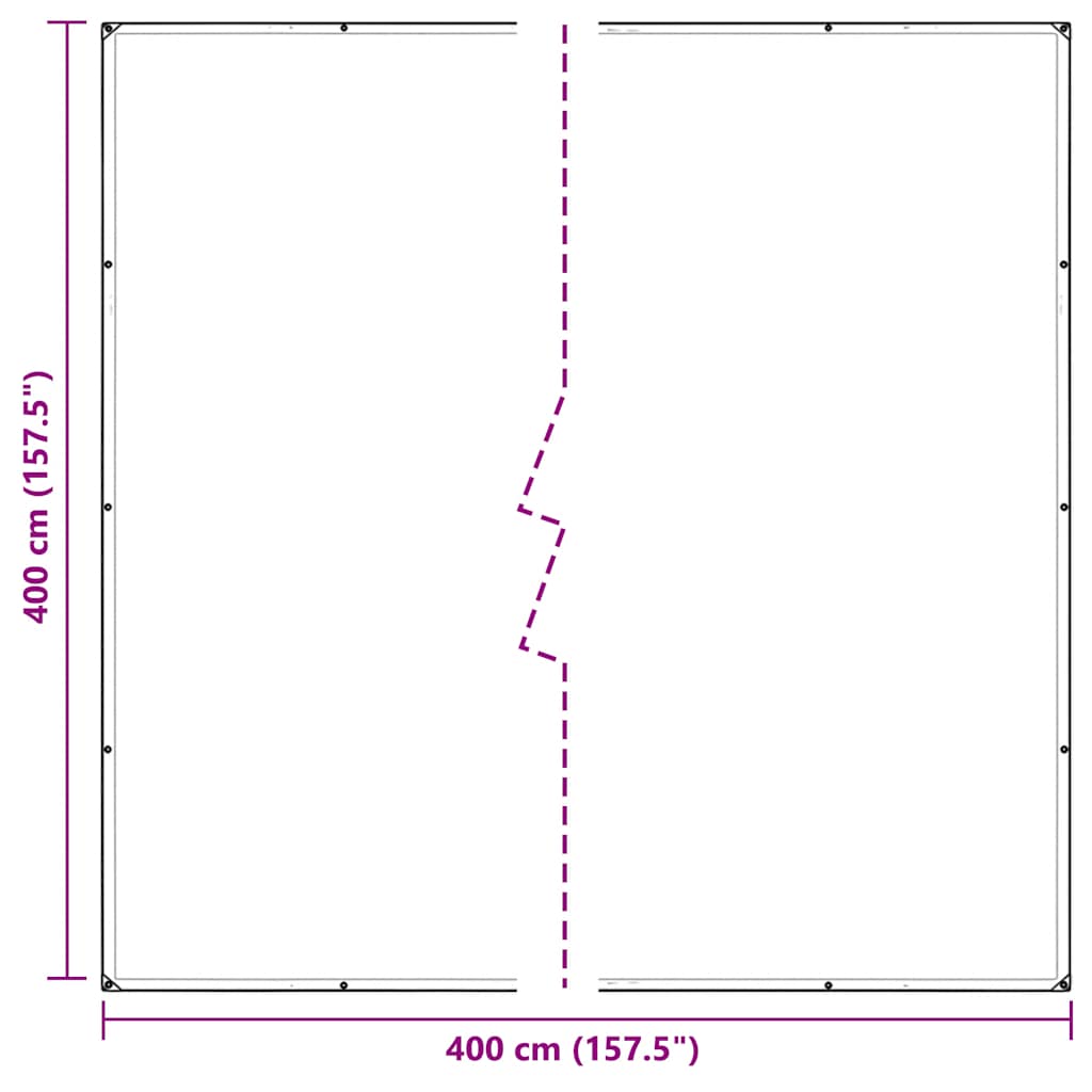 Transparente Plane mit Ösen 4x4 m PVC