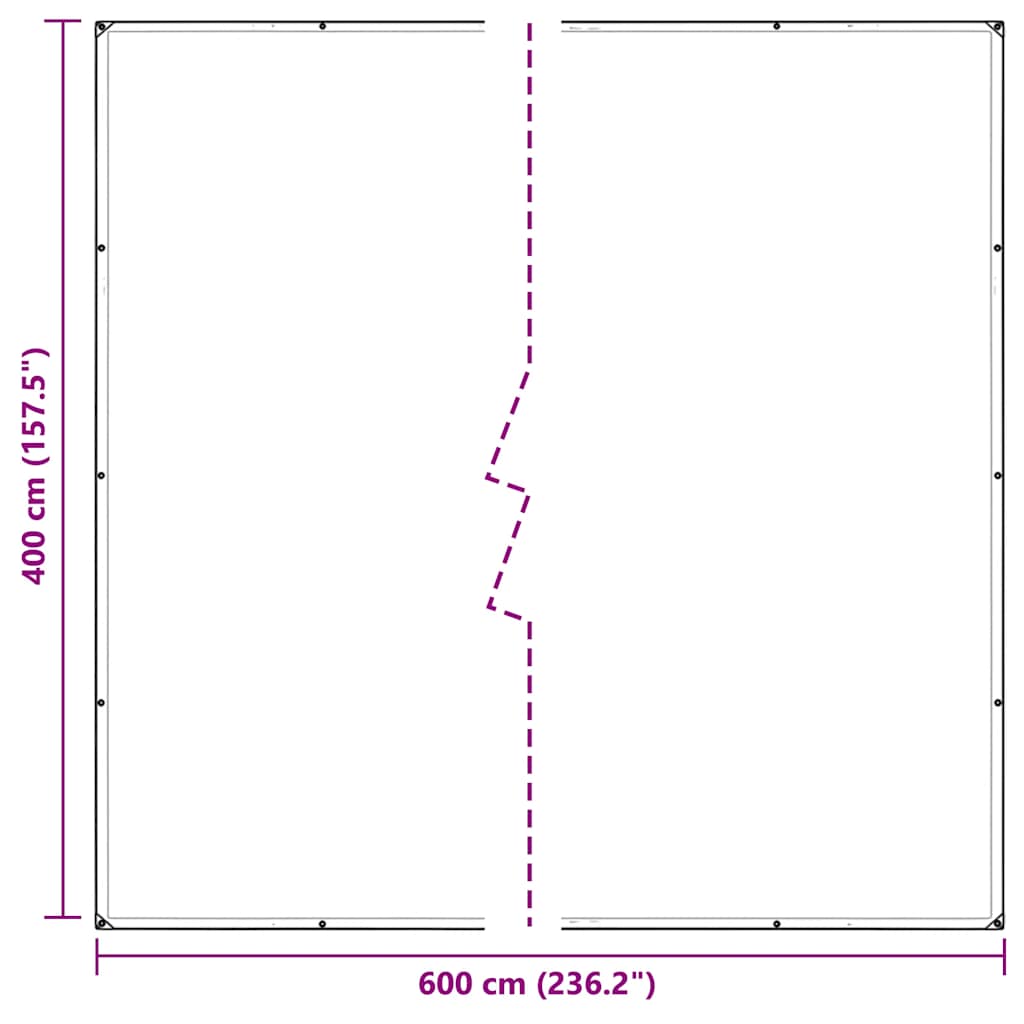 Transparente Plane mit Ösen 4x6 m PVC