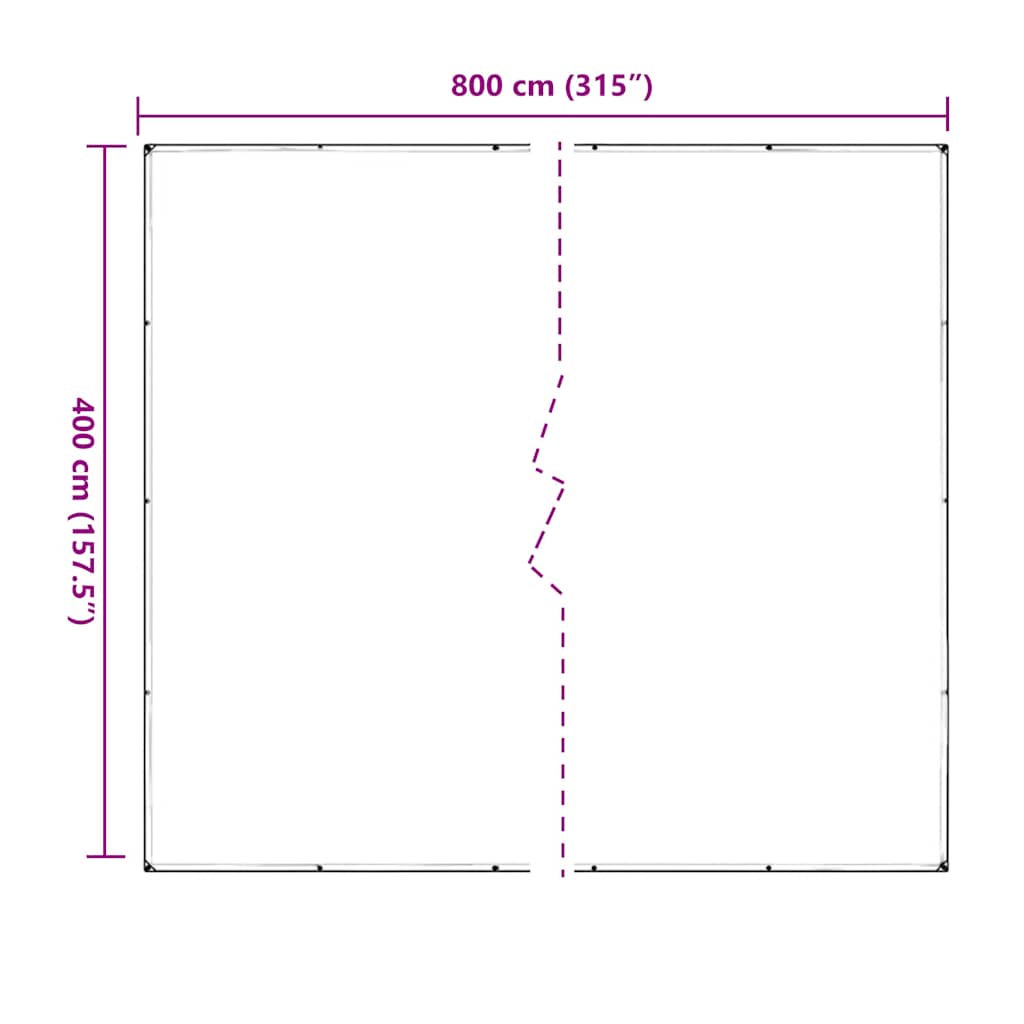 Transparente Plane mit Ösen 4x8 m PVC