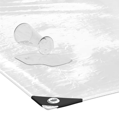 Transparente Plane mit Ösen 4x10 m PVC