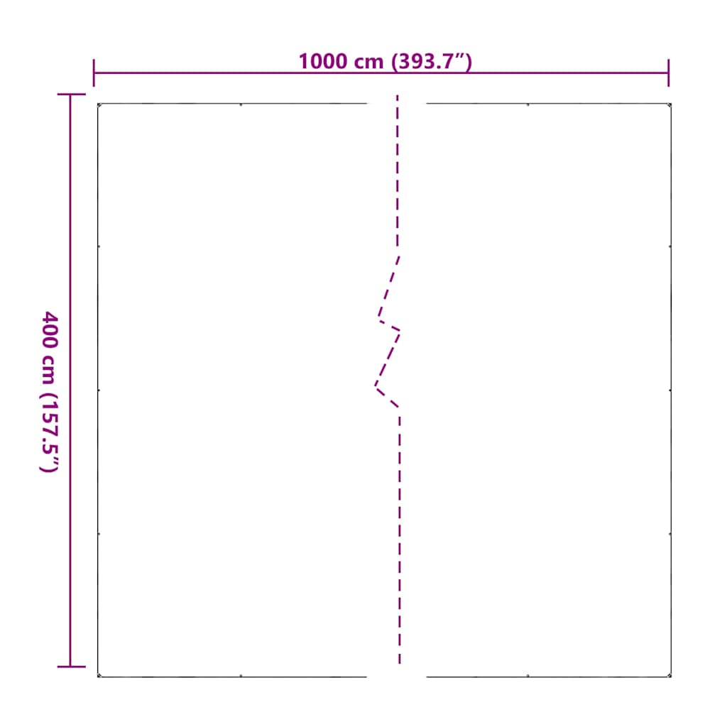 Transparente Plane mit Ösen 4x10 m PVC