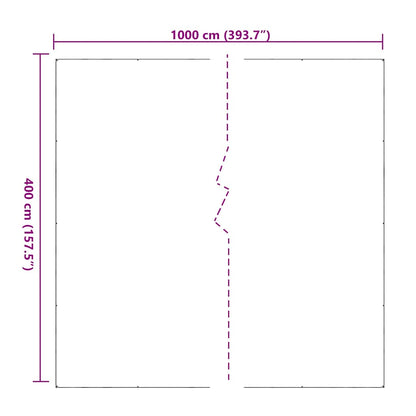 Transparente Plane mit Ösen 4x10 m PVC