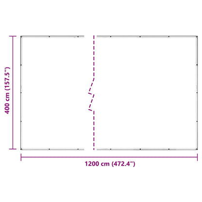 Transparente Plane mit Ösen 4x12 m PVC