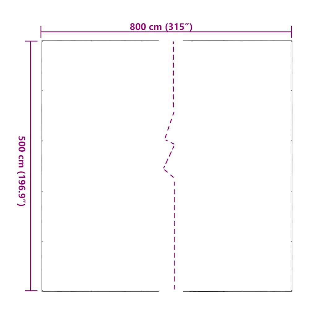 Transparente Plane mit Ösen 5x8 m PVC