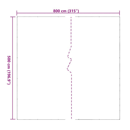 Transparente Plane mit Ösen 5x8 m PVC