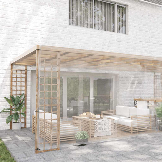 Transparente Plane mit Ösen 5x10 m PVC